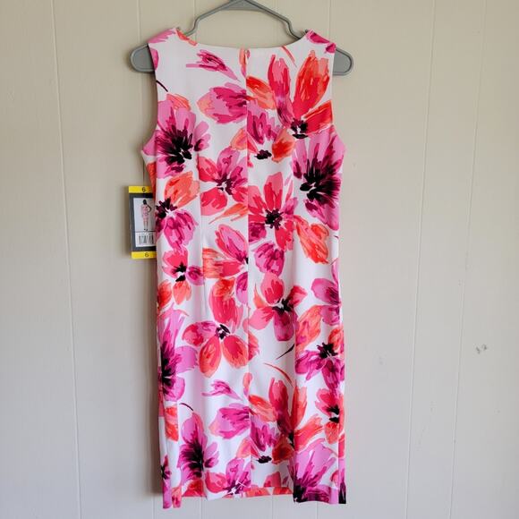 Mario Serrani Pink and White Floral Mini Dress - Picture 2 of 3